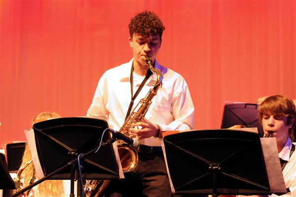Students performing at the 2023-2024 All County Jazz Concert